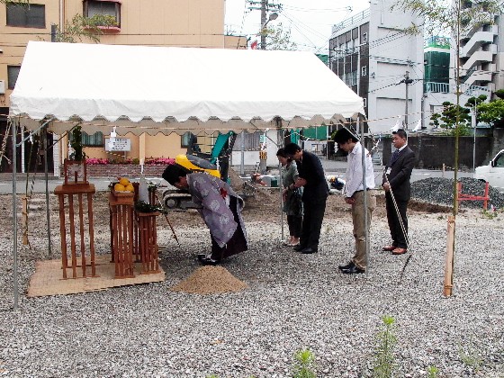 地鎮祭の様子