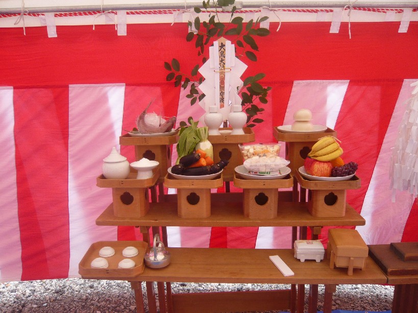 地鎮祭の祭壇