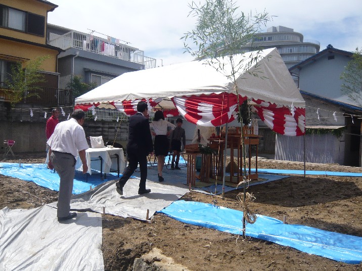 地鎮祭の様子　吹田市